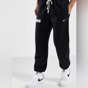 Nike Men's Black Joggers with White Accents